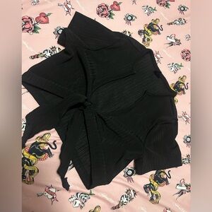 SHEIN Black Tie-Front Blouse